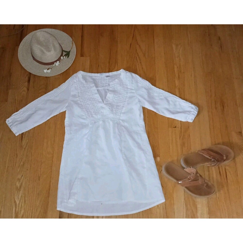 Made In France White Linen Boho Dress 8 Coastal Travel Minimalist La Redoute